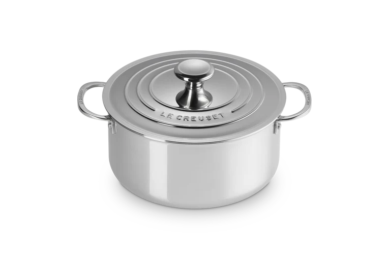 Pentola alta con coperchio in acciaio inox - 24 cm, 5.3L