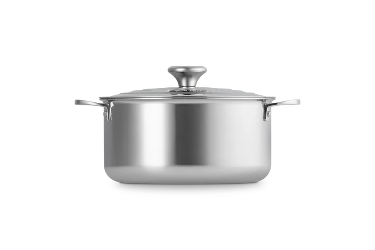 Pentola alta con coperchio in acciaio inox - 24 cm, 5.3L