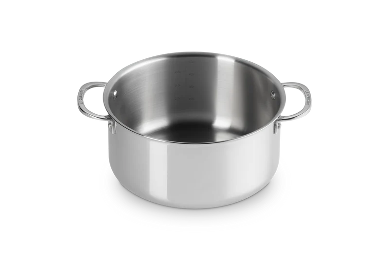 Pentola alta con coperchio in acciaio inox - 24 cm, 5.3L