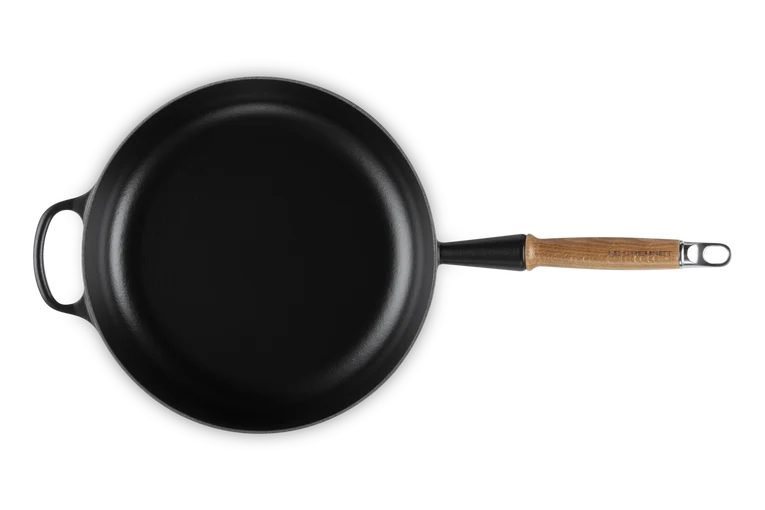 Padella alta Evolution con manico in legno in ghisa vetrificata - 28 cm, 3.6L