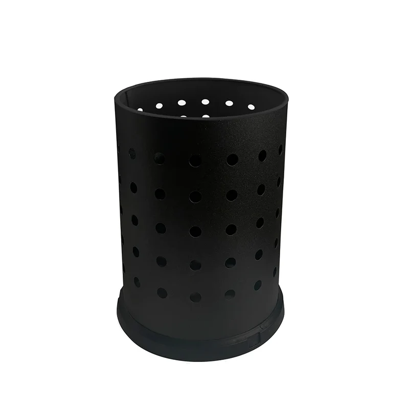 Cestino gettacarte forato ø cm.24 h.40 nero a/120