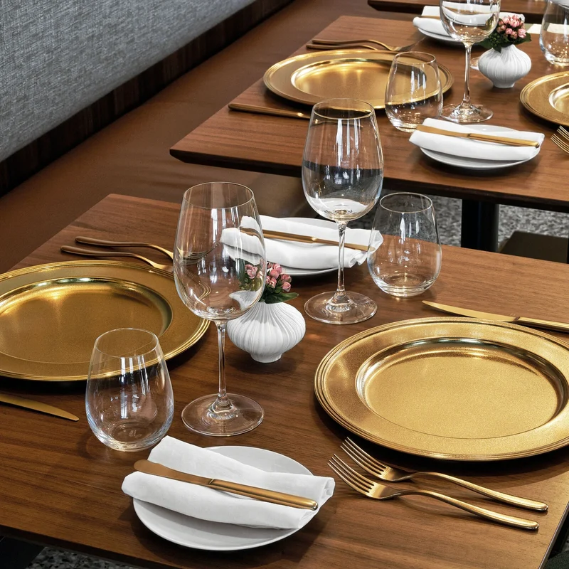 Avenue Piatto presentazione bordo rigato diamond red gold 31 cm