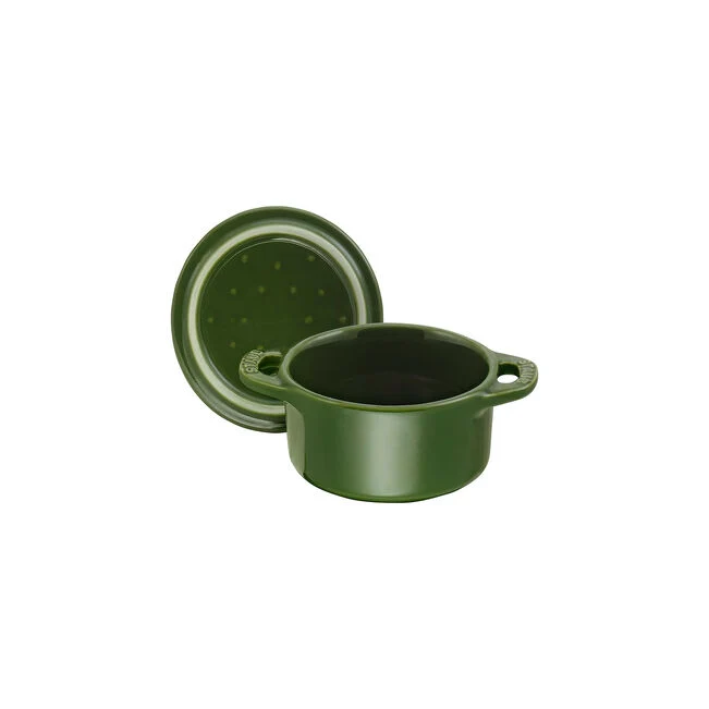Mini cocotte rotonda - 10 cm, basilico