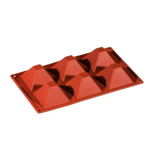 Stampo silicone piramide cm.7.1x7.1 h.4 6 impronte