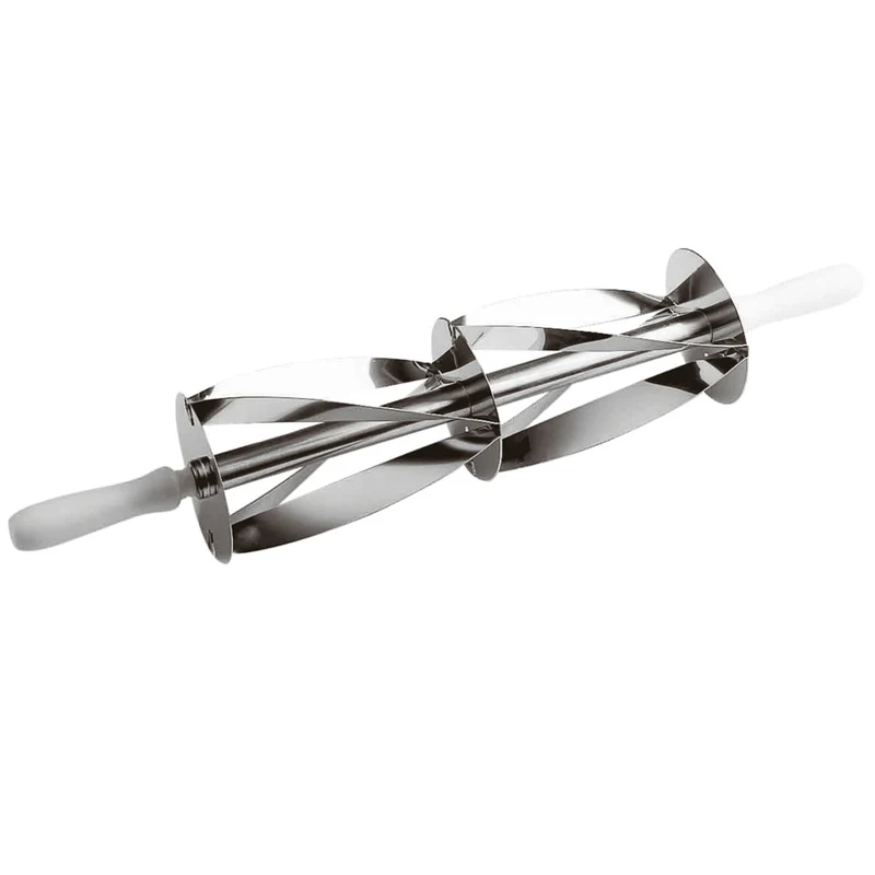Rullo inox taglia croissant cm.18x20 doppio