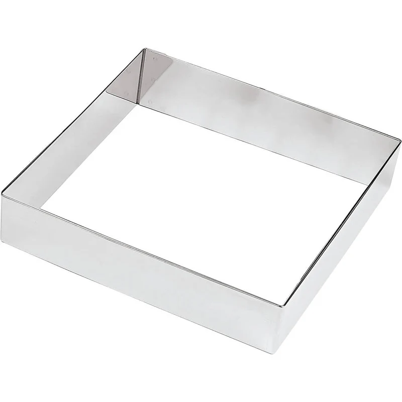 Fascia inox quadrata cm.22x22 h.4