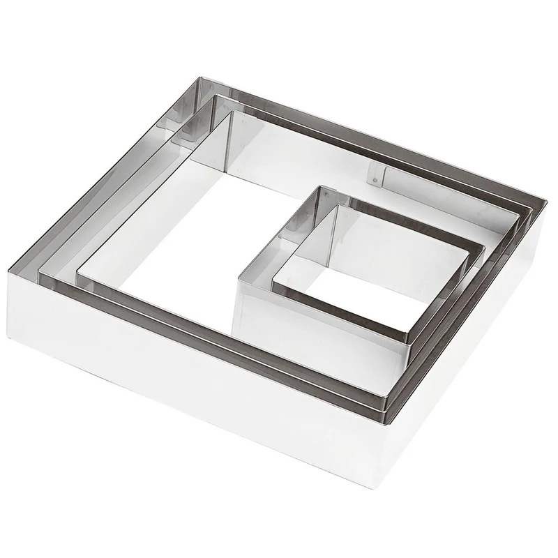 Fascia inox quadrata cm.20x20 h.4.5