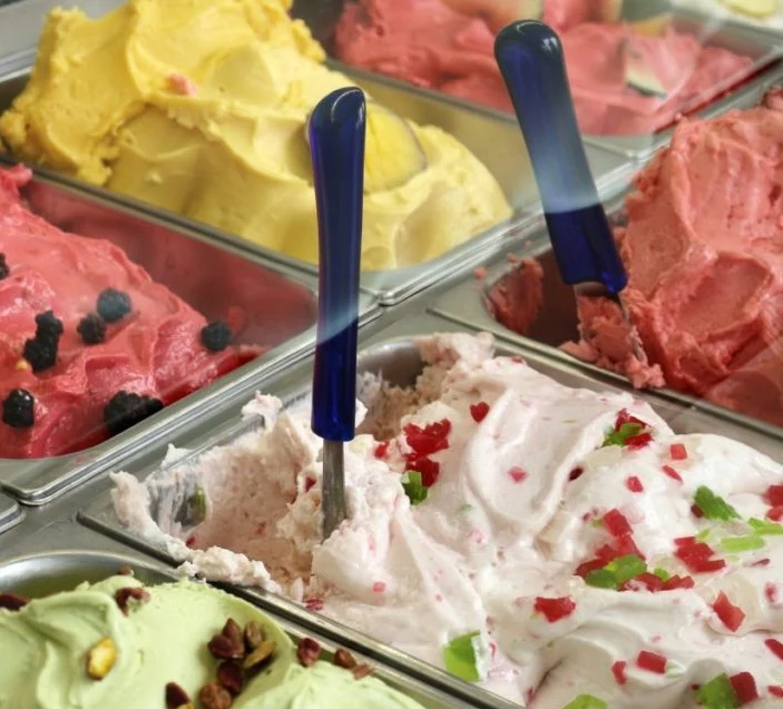 Spatola gelato kostil inox cm.26 manico blu