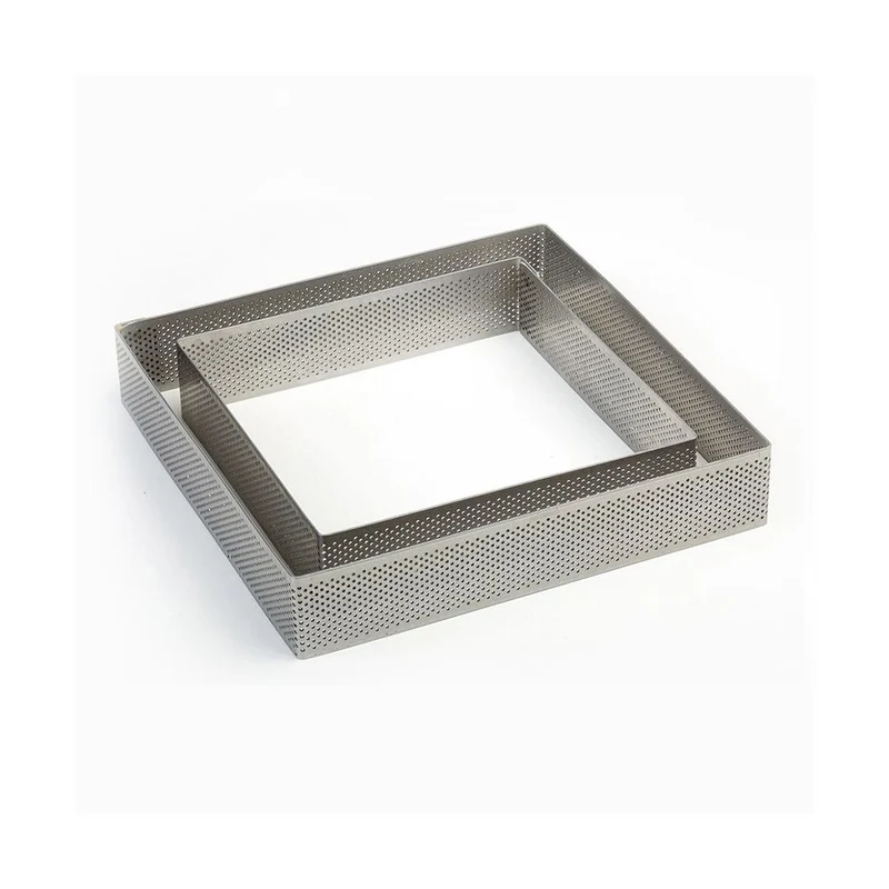 Fascia inox microforata quadrata cm.15x15 h.3.5 pavoni
