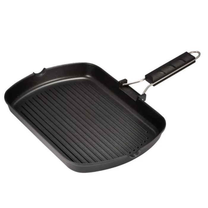 Bistecchiera rettangolare per induzione in alluminio antiaderente cm 25x35