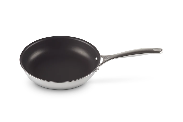 Padella in acciaio inox, interno antiaderente - 24 cm