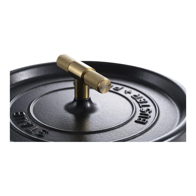 Cocotte Buster+Punch rotonda - 24 cm, Nera