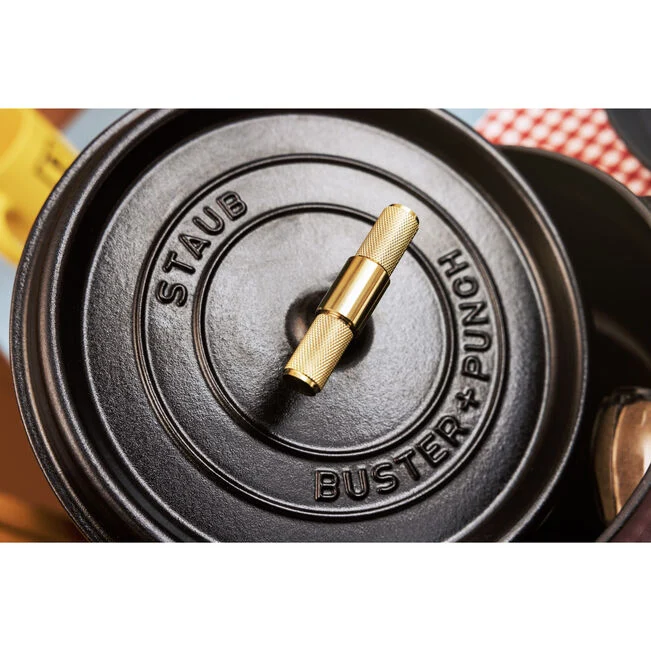 Cocotte Buster+Punch rotonda - 28 cm, Nera