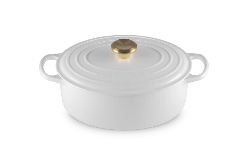 Cocotte ovale Evolution in ghisa vetrificata - 29 cm, 4.7L Bianco