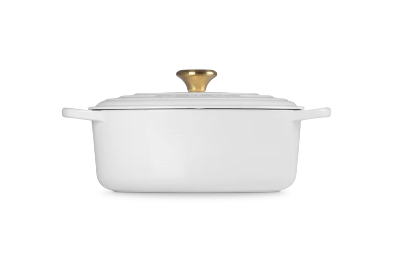 Cocotte ovale Evolution in ghisa vetrificata - 29 cm, 4.7L Bianco