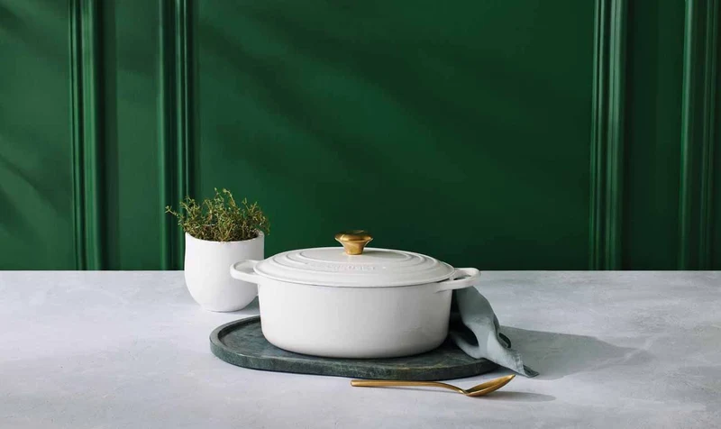 Cocotte ovale Evolution in ghisa vetrificata - 29 cm, 4.7L Bianco