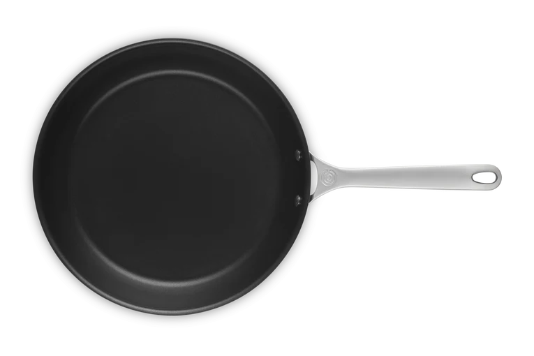 Padella bassa in acciaio inox, interno antiaderente - 30 cm