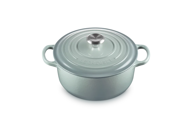 Cocotte rotonda Evolution in ghisa vetrificata - 20 cm, 2.4L Sea Salt