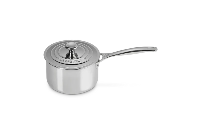 Casseruola con coperchio in acciaio inox - 18 CM / 2.8 L