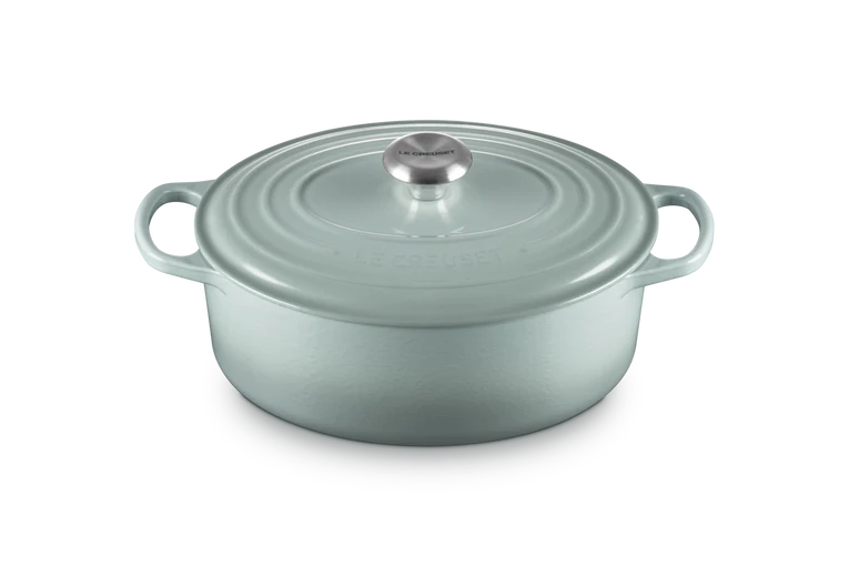 Cocotte ovale Evolution in ghisa vetrificata - 29 cm, 4.7L Sea Salt