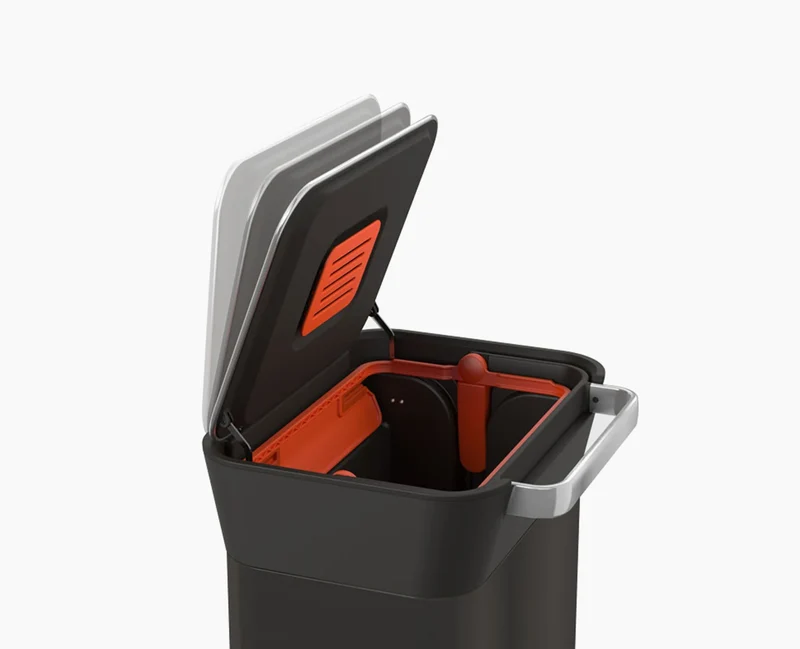 Joseph & Joseph - Titan 30L Compattatore per rifiuti nero