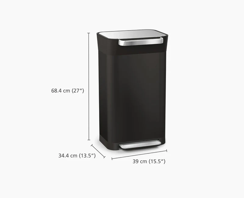 Joseph & Joseph - Titan 30L Compattatore per rifiuti nero