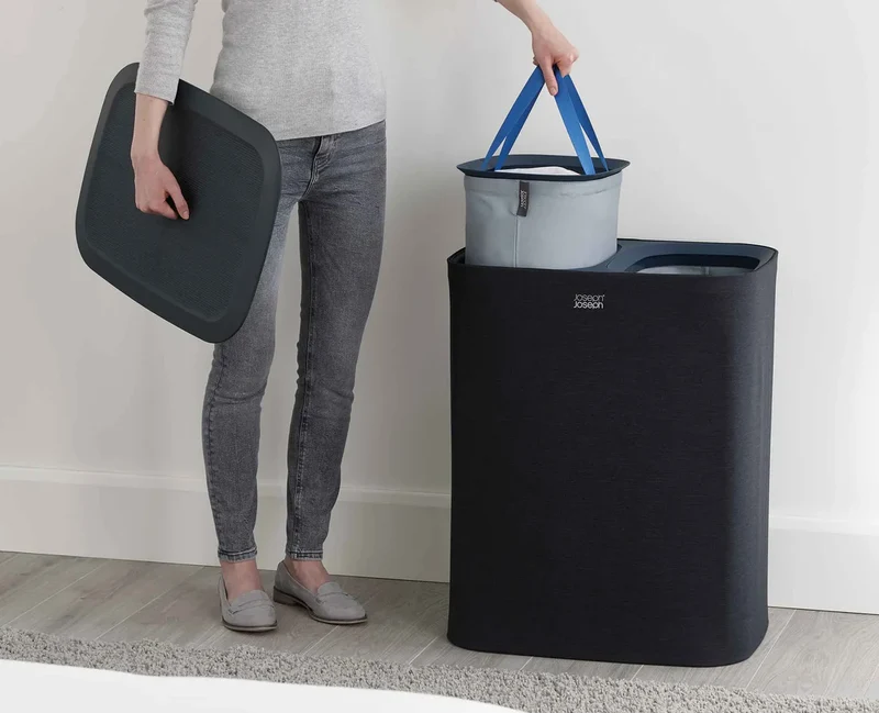 Cesto Separatore per Bucato - 90 L / Nero