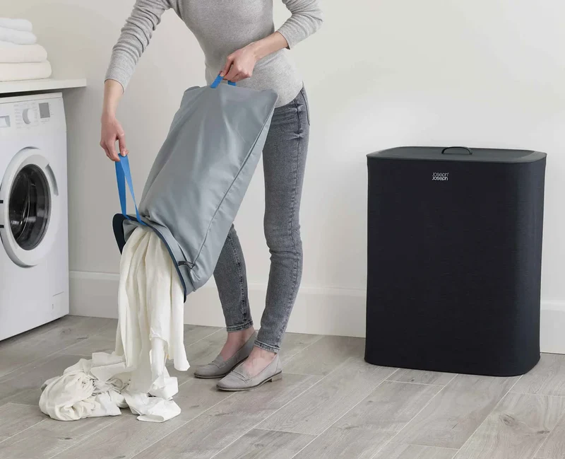 Cesto Separatore per Bucato - 90 L / Nero