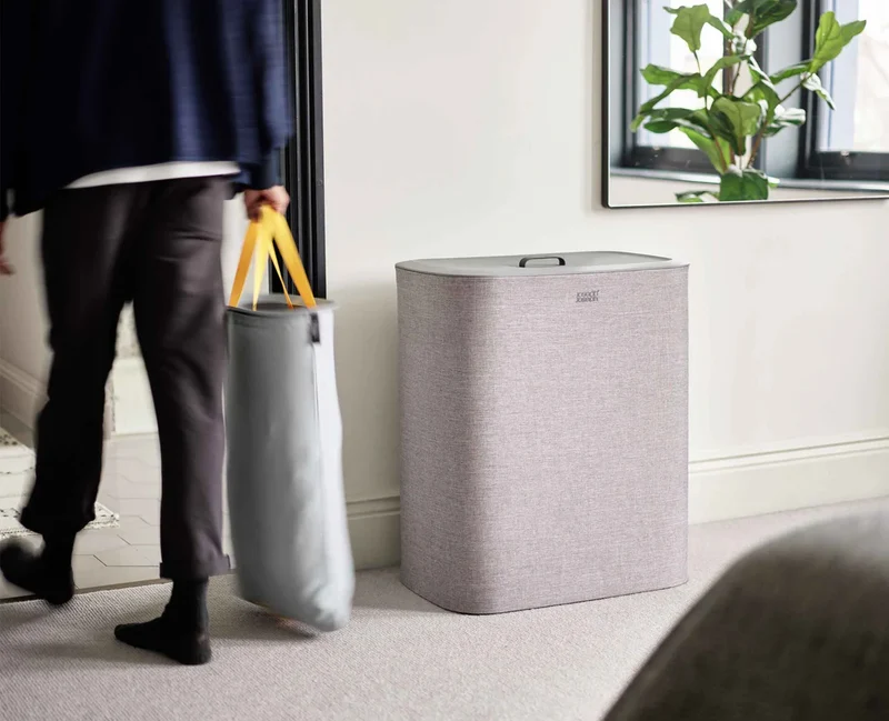 Cesto Separatore per Bucato - Grigio 90 L