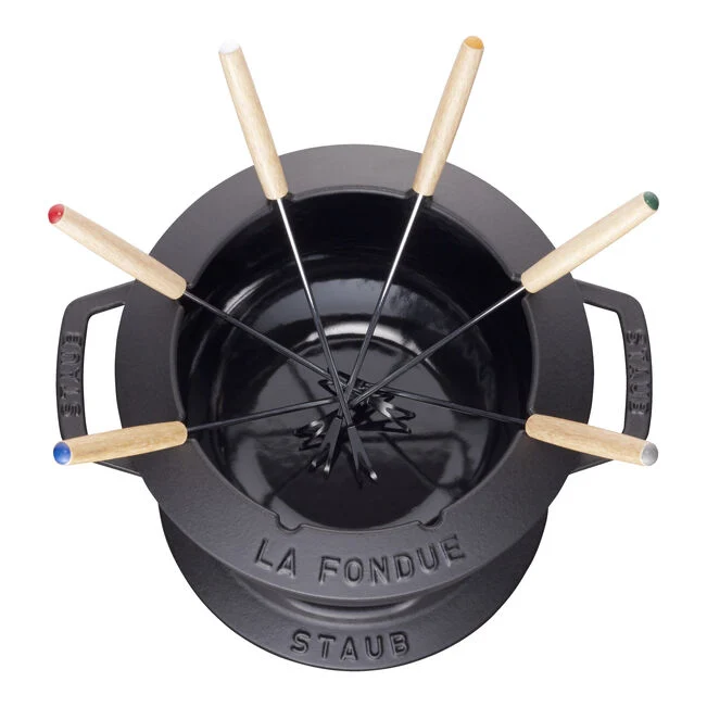 Staub Specialities 10-pz., Set per fonduta, nero