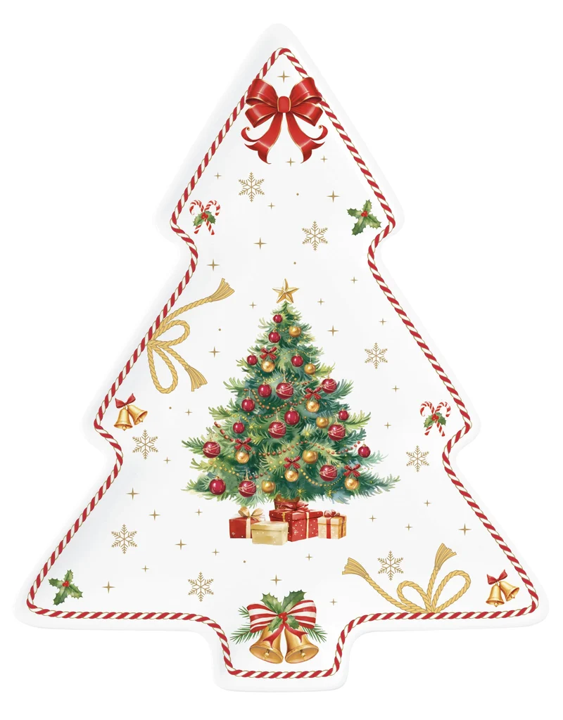 Piatto abete In Color Box- 20,5x25,5 cm / Christmas Tale