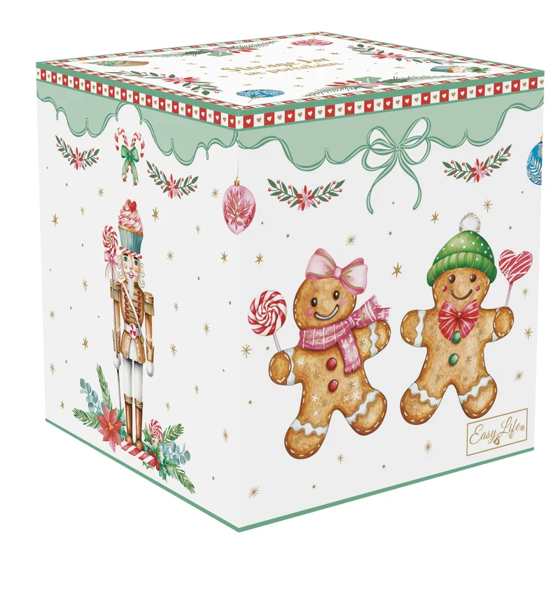 Barattolo c/coperchio In Color Box - 10,5x13 h cm / Sweet Christmas