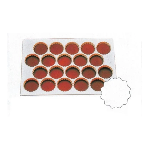 Placca pastafrolla 20 impronte crostata ø 9 su teglia 57.5x39