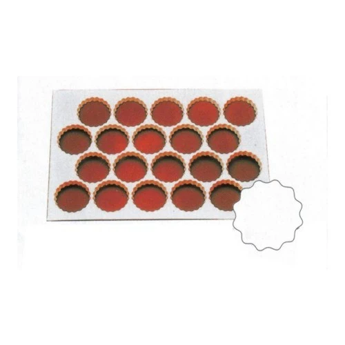 Placca pastafrolla 72 impronte tartelletta su teglia 57.5x39