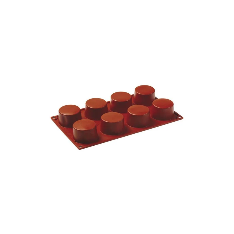 Stampo silicone cilindro ø cm.6 h.3.5 8 impronte