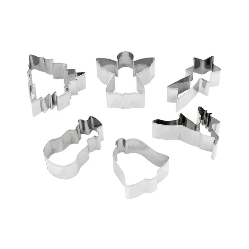 Set tagliapasta inox forme natale pezzi 6 h.3