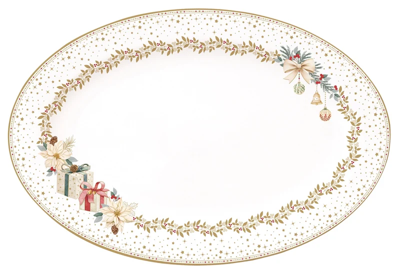 Vassoio ovale in Color Box - 35x23,5 cm / White Elegance