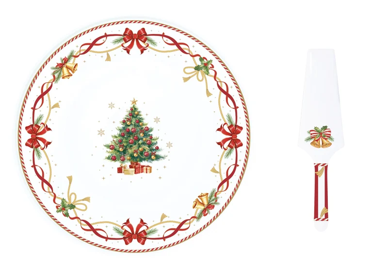 Piatto torta 32 cm e Paletta - In Color Box / Christmas Tale