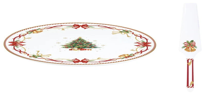 Piatto torta 32 cm e Paletta - In Color Box / Christmas Tale