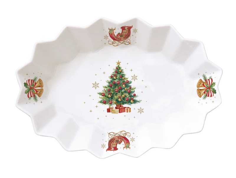 Piatto ovale In color box - 25x17 cm / Christmas Tale