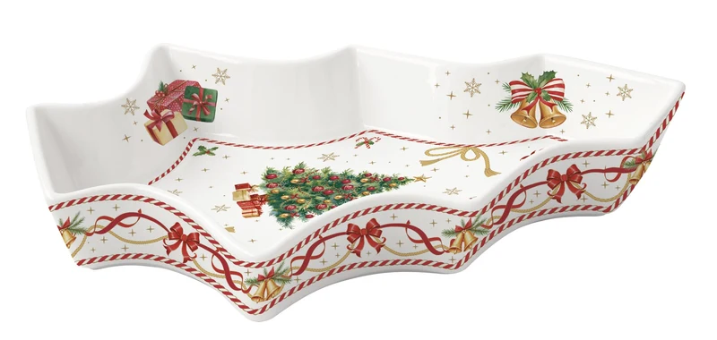 Piatto forma abete di natale - 28,5x21,5 cm / Christmas Tale