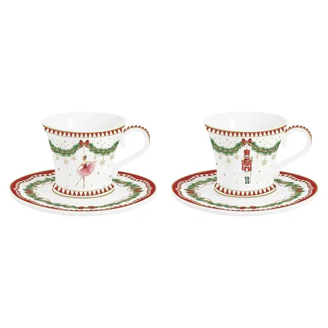 Set 2 tazzina da caffè con piattino "MAGIE DE NOEL"