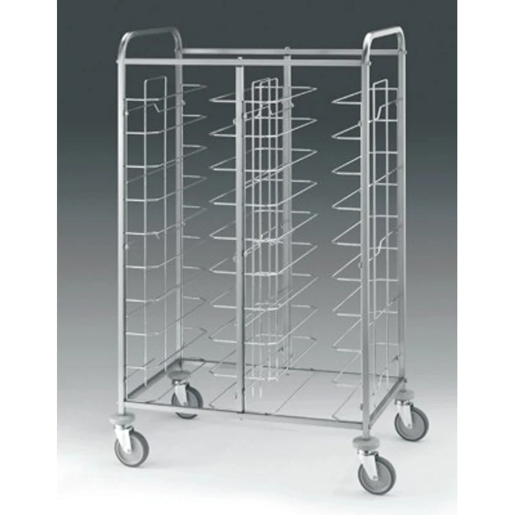 Carrello inox portavassoi universali 20 vassoi