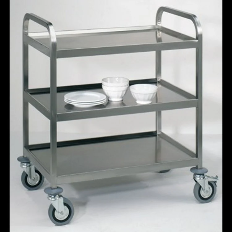 Carrello inox 3 piani cm.108x61 h.93 portata kg.300