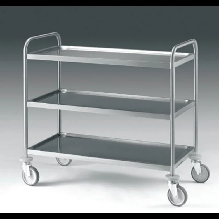 Carrello inox 3 piani cm.109x59 h.95 portata kg.150