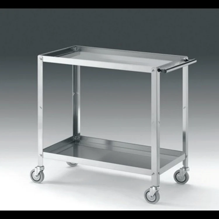 Carrello inox 2 piani per servizio cm.80x45
