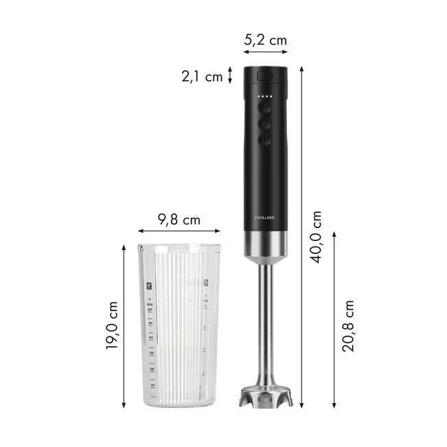 Frullatore a immersione senza filo / Batteria non inclusa - Nero