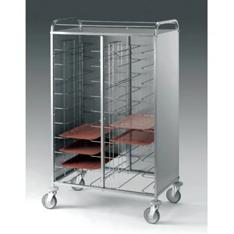 Carrello inox portavassoi universali 20 vassoi pannellato ix