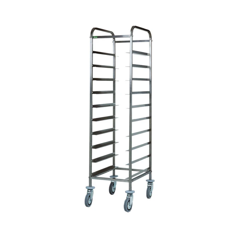 Carrello inox portavassoi cm.53x32.5 10 vassoi