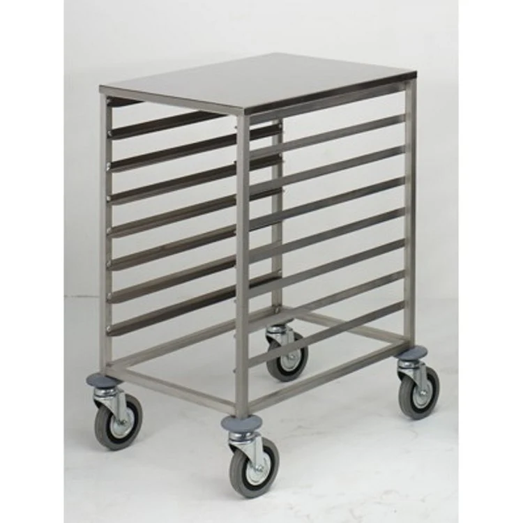 Carrello inox portateglie cm.60x40 capacita' 8 teglie